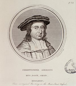 クリストファー・ギボンズ（1615-1676）イギリスの作曲家の肖像 作： English School